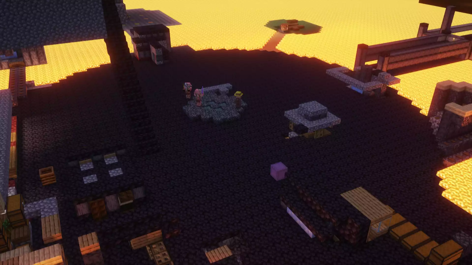 Netherblock Spawn. Der Spawn von Netherblock - mit Slabs ausgelegt