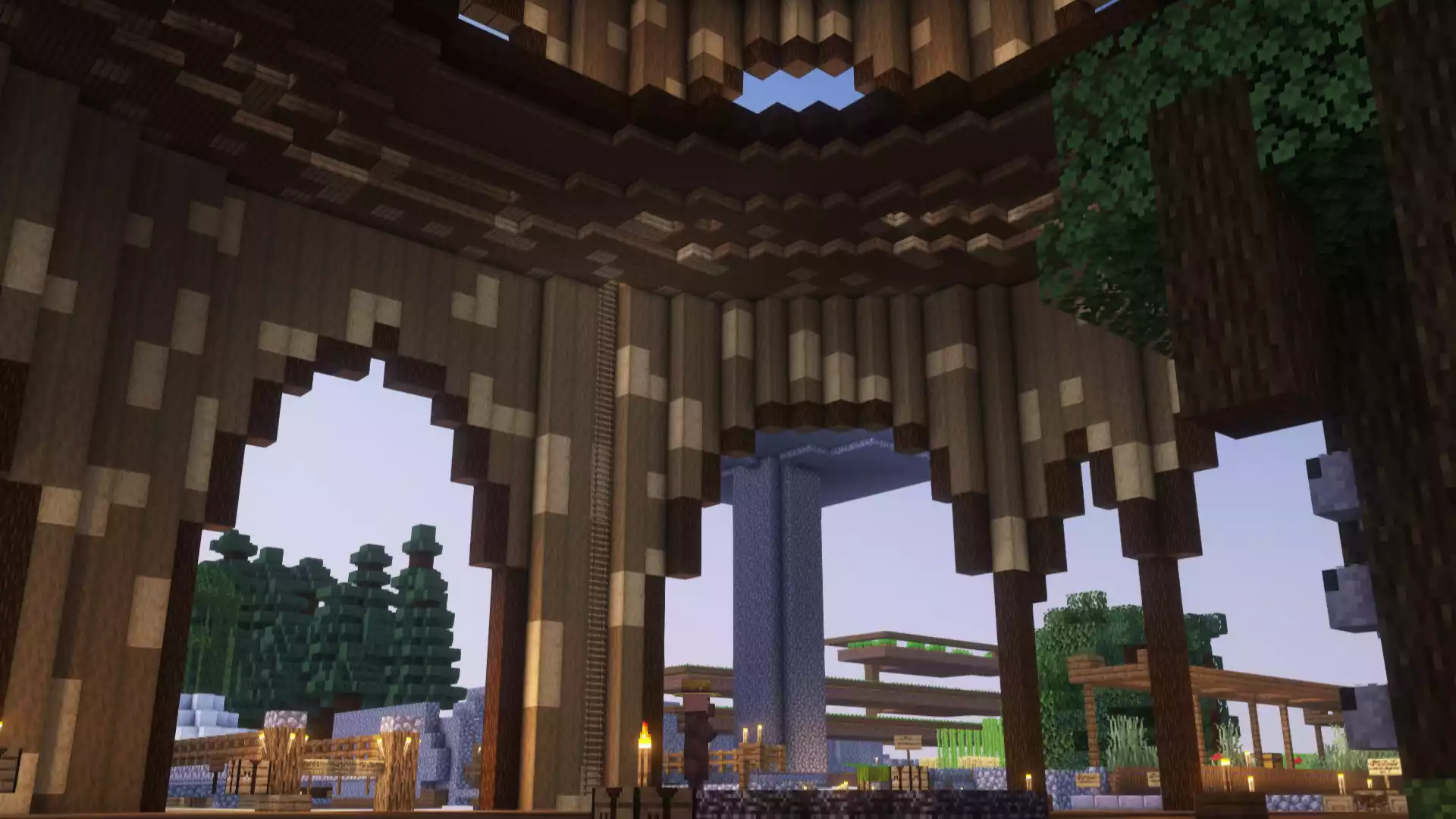 Skyblock Spawn. Das Skyblock-Spawngebäude, erbaut von Spielern
